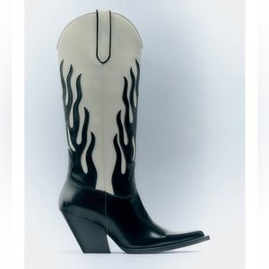 Zara flame cowboy boots